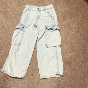 Zara Sky Blue Denim Pants
